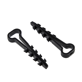 Дюбель-хомут 6-12 мм для плоского кабеля черный (упак. 50шт) EKF  – купить распределительные коробки, крепеж, изоляцию оптом и в розницу  Дюбель-хомут 6-12 мм для плоского кабеля черный (упак. 50шт) EKF во Владивостоке